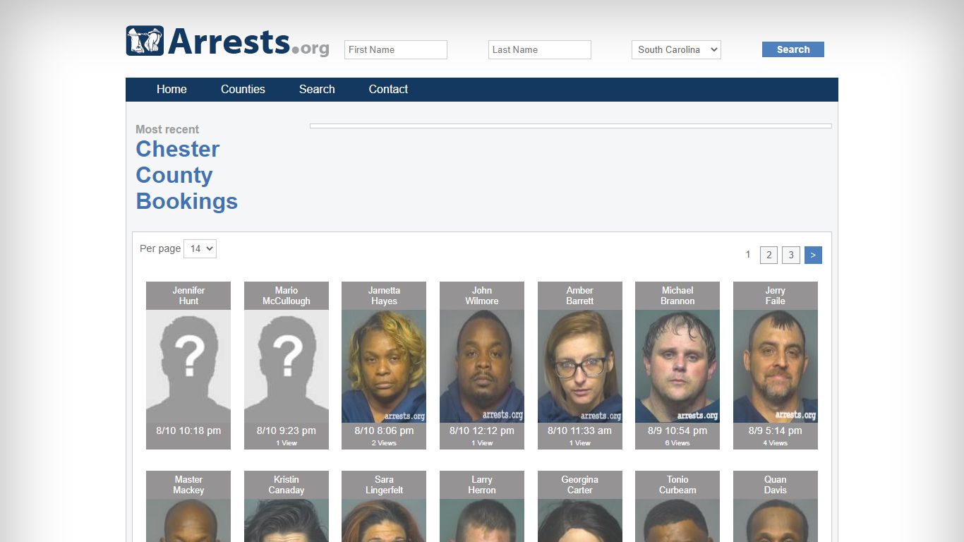 Chester County Arrests and Inmate Search