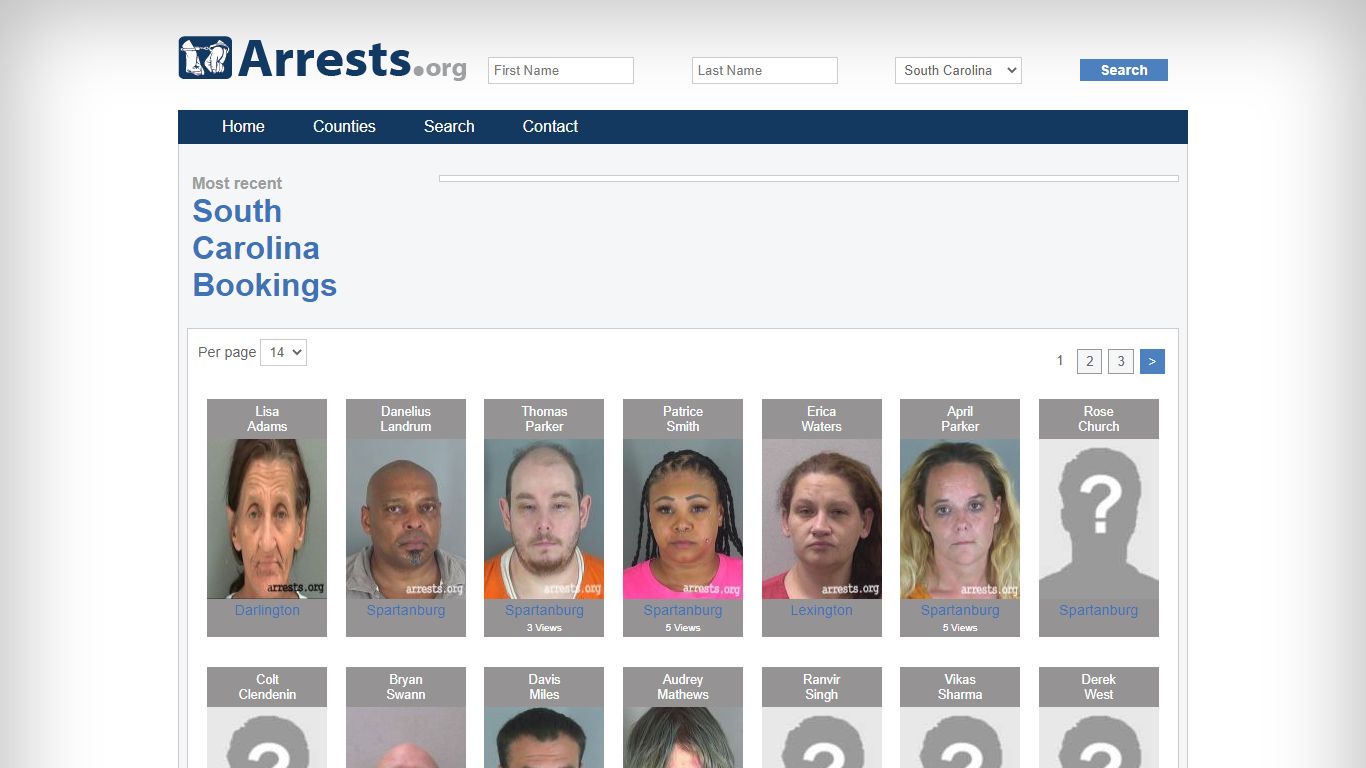 South Carolina Arrests and Inmate Search